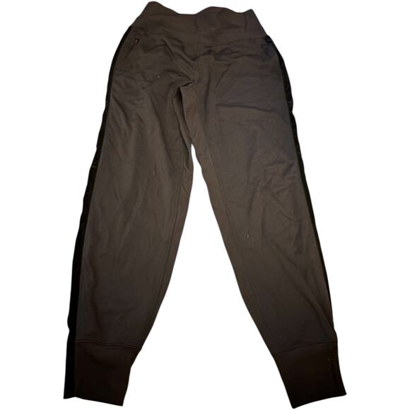 Athleta Venice Velvet Stripe Jogger Sweatpants, Black, Size Medium Tall - Picture 2 of 6
